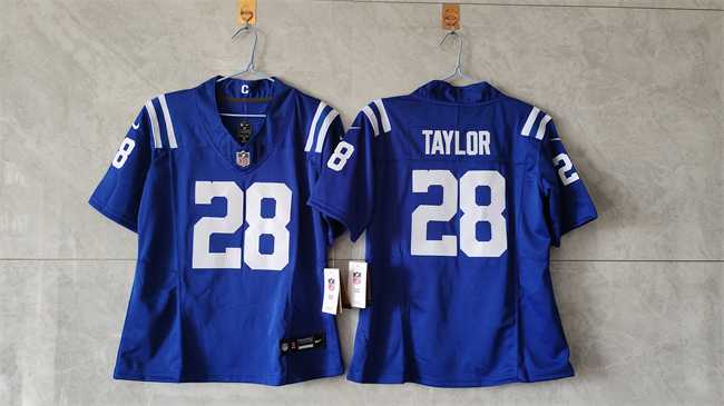 Womens Indianapolis Colts #28 Jonathan Taylor Blue 2024 F.U.S.E. Vapor Stitched Jersey->indianapolis colts->NFL Jersey